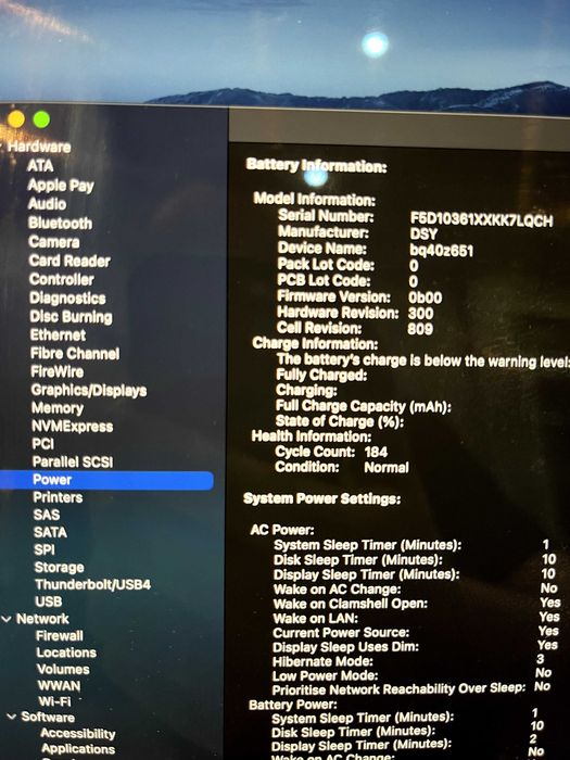 MacBook Pro 16 (A2141) 512Gb 16 Gb ram / 2.6 ghz / Video 1.5 gb