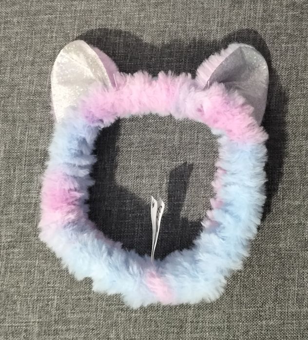 Opaska kosmetyczna tie-dye z uszami