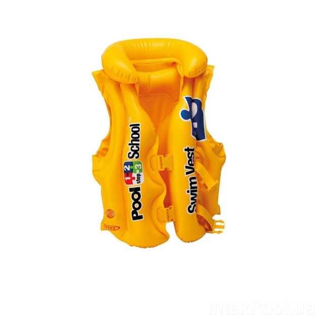 Дитячий надувний жилет «Pool School» Intex 58660