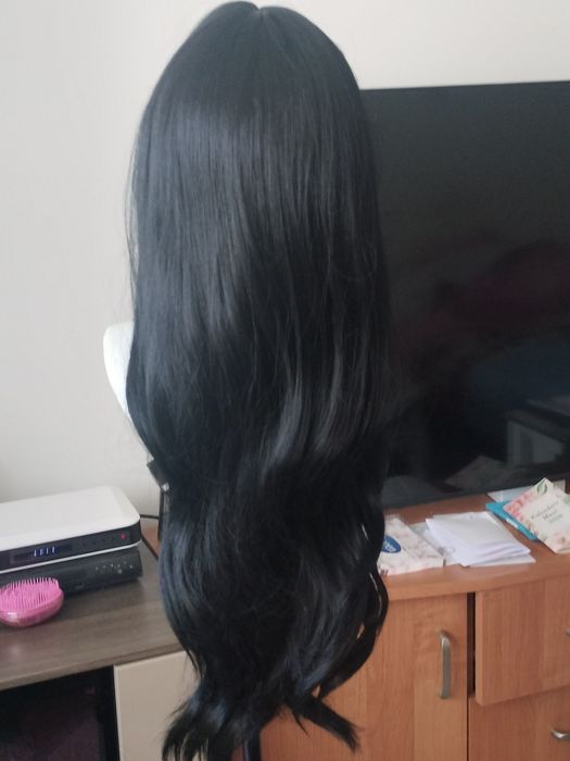 Czarna peruka Cosplay nowa