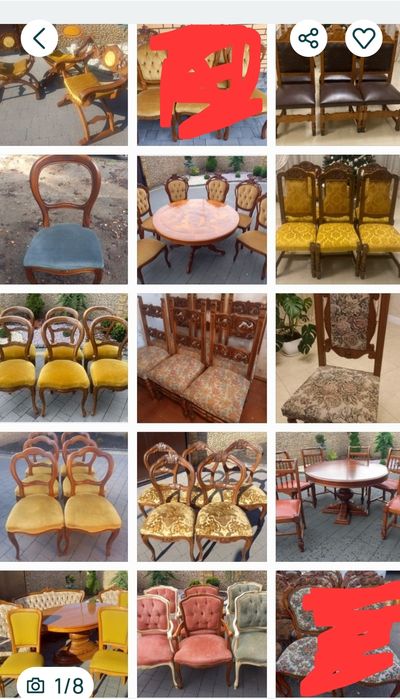 Крісла,Стільці.Стулья. ВСІ ПО 6шт.
