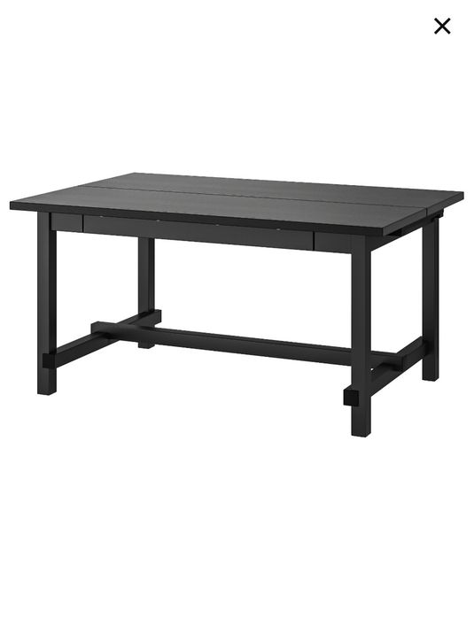 Mesa de jantar NORDVIKEN do IKEA, preta, extensível como nova