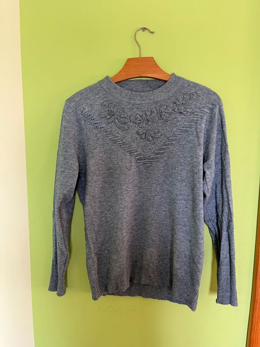 Sweter damski niebieski