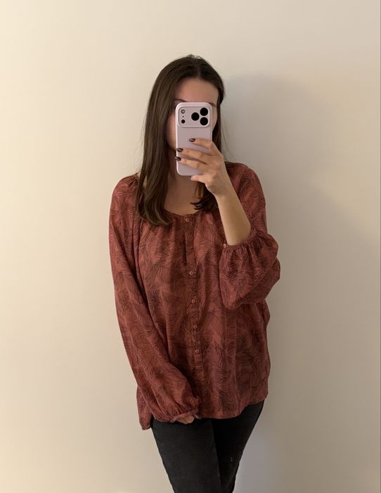 ZNK luźna oversize bluzka koszula półprzezroczysta