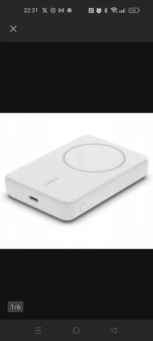 Powerbank Belkin BPD004BTWT BoostCharge Magnetic Wirelees 5000mAh Biał