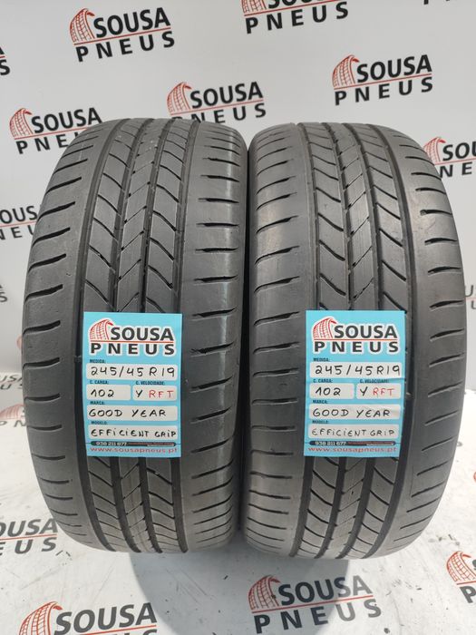 2 pneus semi novos 245-45R19 RFT Goodyear - Oferta os Portes