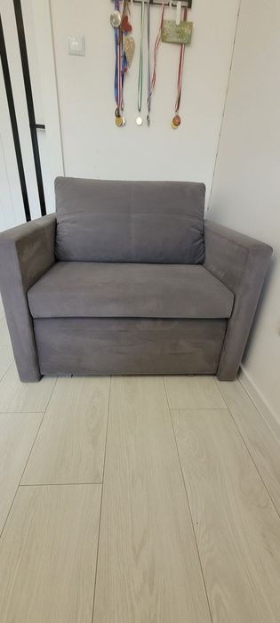 Sofa 1-osobowa rozkładana Black Red White Bunio