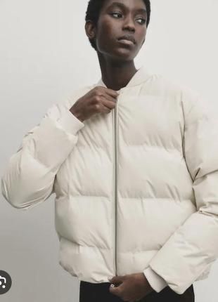 бомбер пуховик massimo dutti