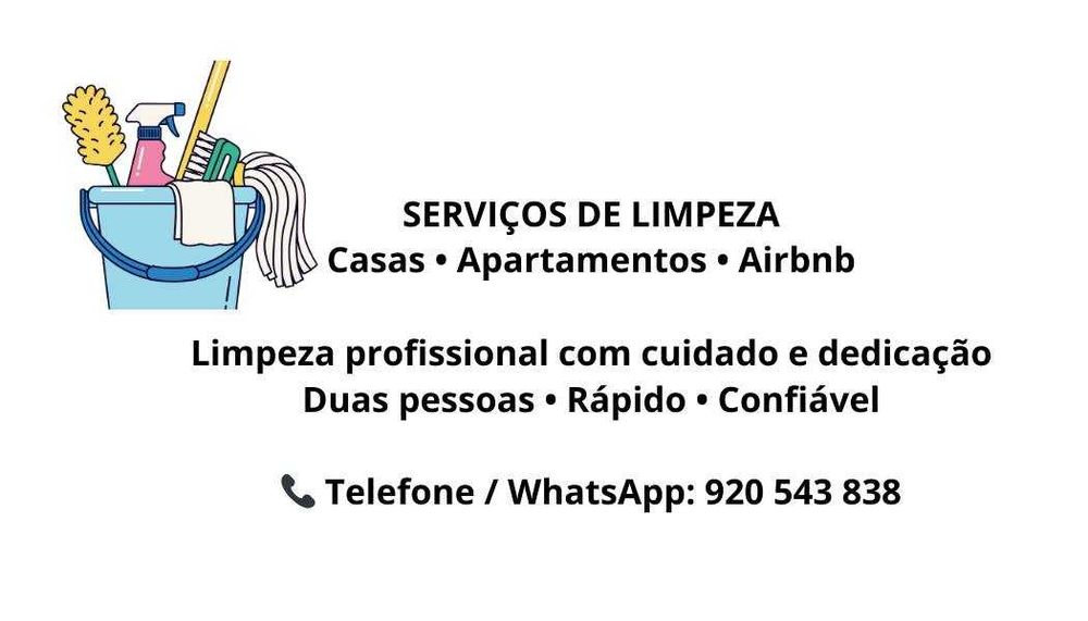 Serviços de limpeza de casas e apartamentos