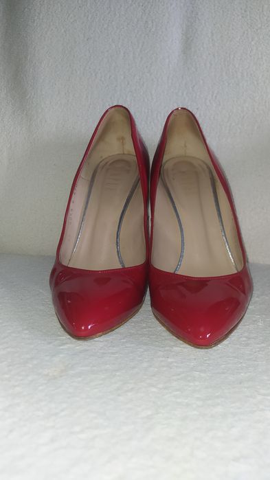 Boskie nowe czerwone wysokie szpilki lakierki Simple roz 40/41+ gratis