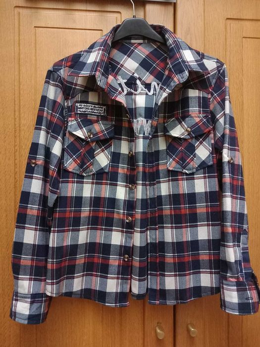 Camisa flanela xadrez, tam.10 anos