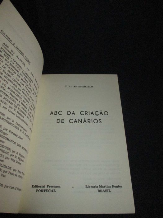 Livro abc da Criação de Canários Curt Af Enehjelm
