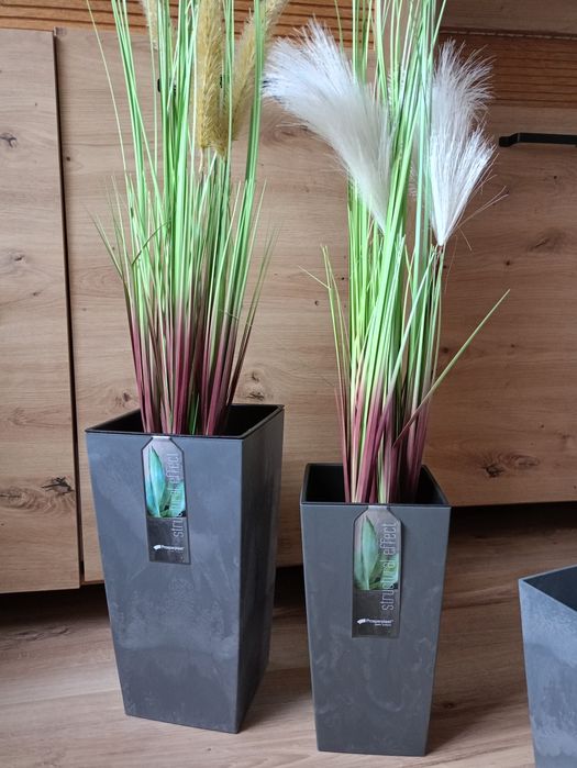 Donice Balkonowe Strukturalne Imitacja Betonu Plastik Loft Minimalizm