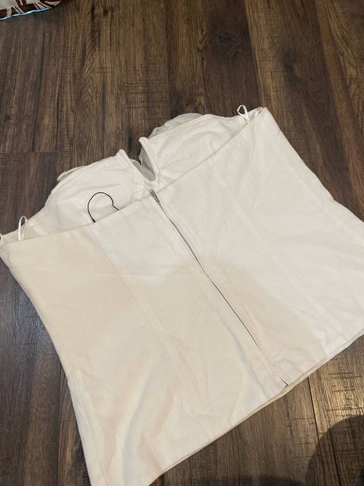Zara зара льон/бавовна корсет топ