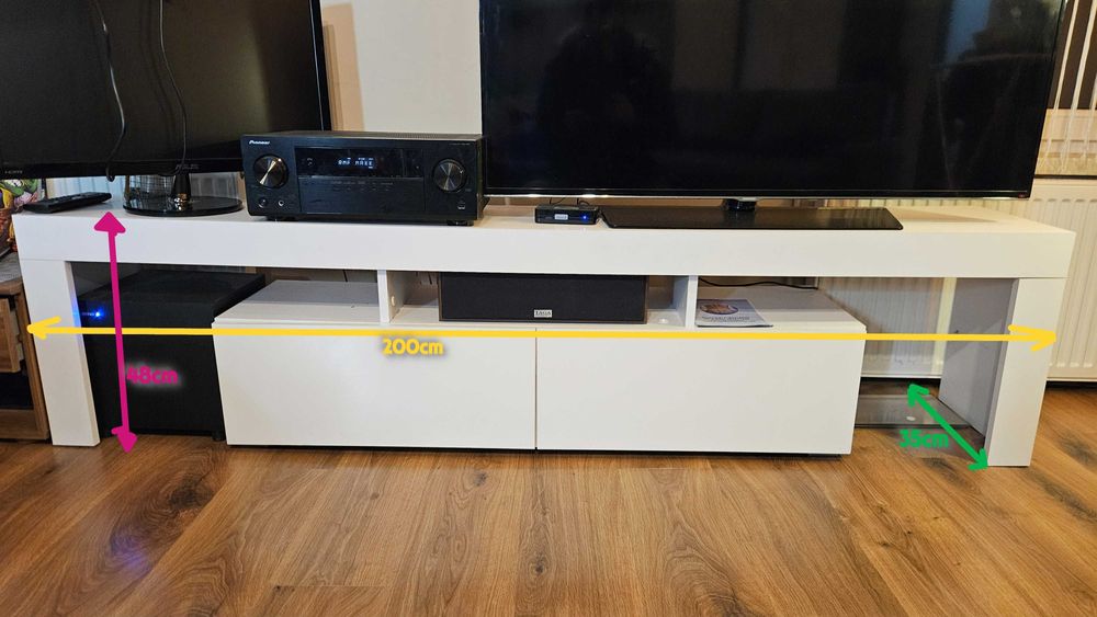 Szafka pod telewizor - Biała