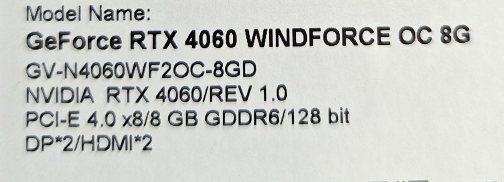 Karta graficzna Geforce rtx 4060