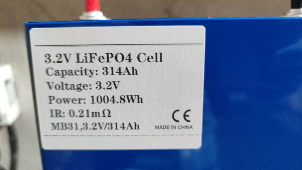 Ячейки lifepo4 EVE 314