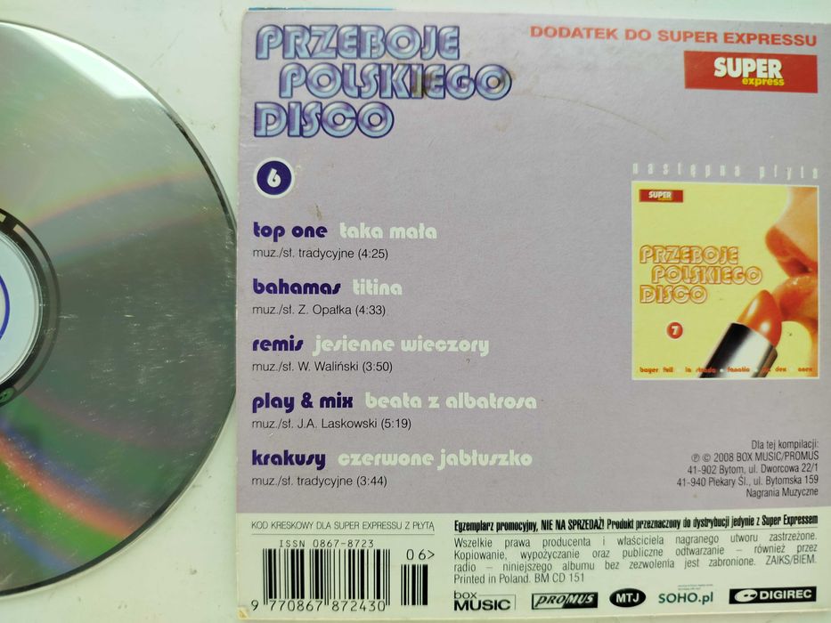 Przeboje Polskiego Disco 6 CD Top One Bahamas Remis Krakusy