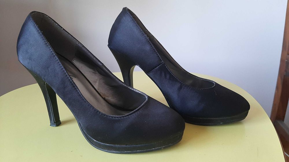 Sapatos de salto alto, pretos, cerimónia, 36, NOVOS