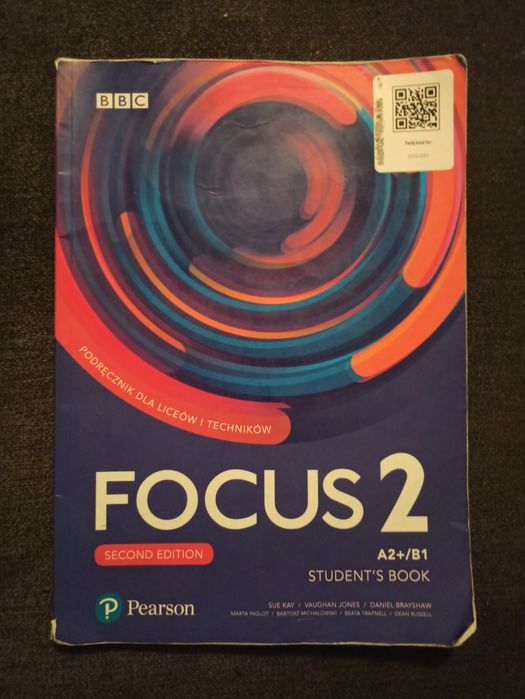 Focus 2 Pearson, książka do języka angielskiego, technikum i liceum