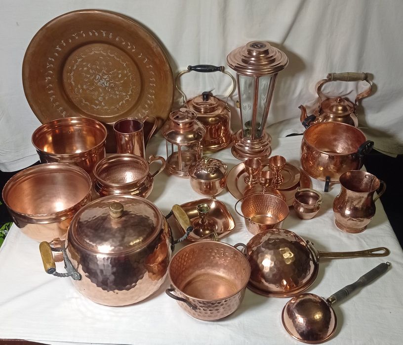 Медная винтажная посуда
