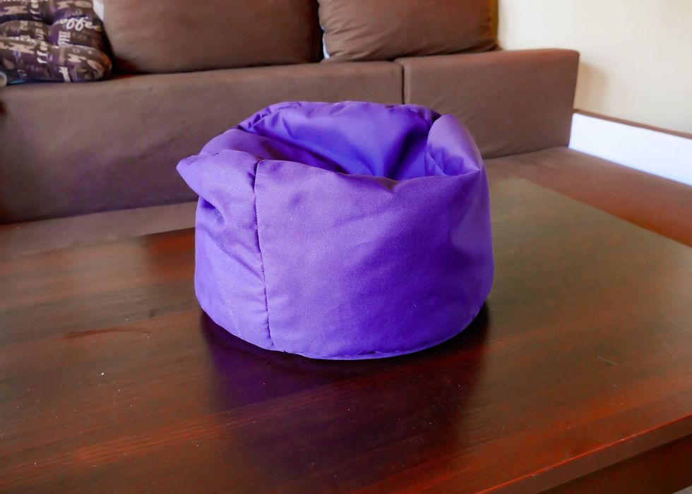 Mini pufa fioletowa