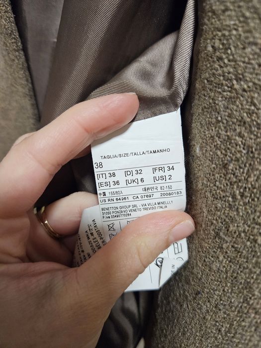 Casaco canadense castanho Benetton