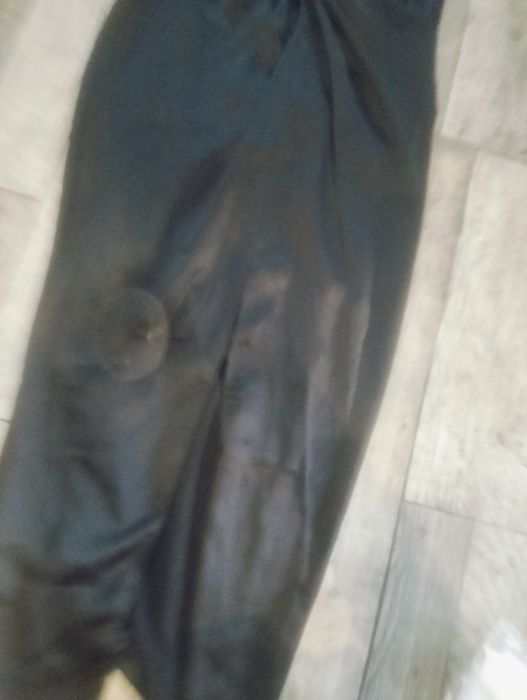 Damska mała czarna Sukienka satynowa s/m