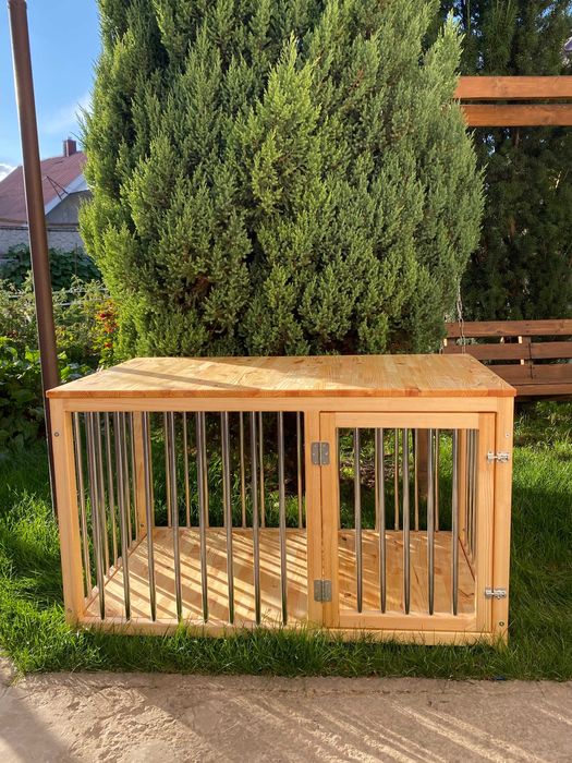 Комнатный вольер для собаки из натурального дерева, делаем за 3-4 дня