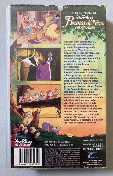 [VHS] Branca de Neve e os Sete Anões (não testado)