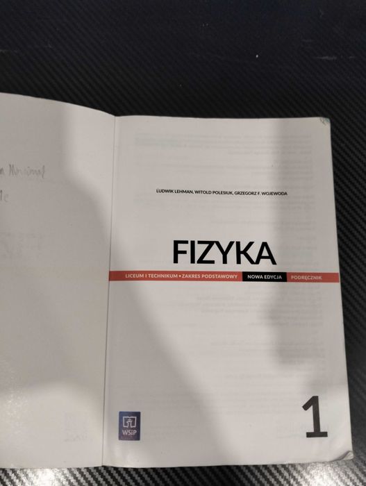 Podręcznik od fizyki dla klasy 1 technikum/liceum
