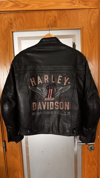 Blusão Harley Davidson Vintage em Couro Tamanho M (Europeu)
