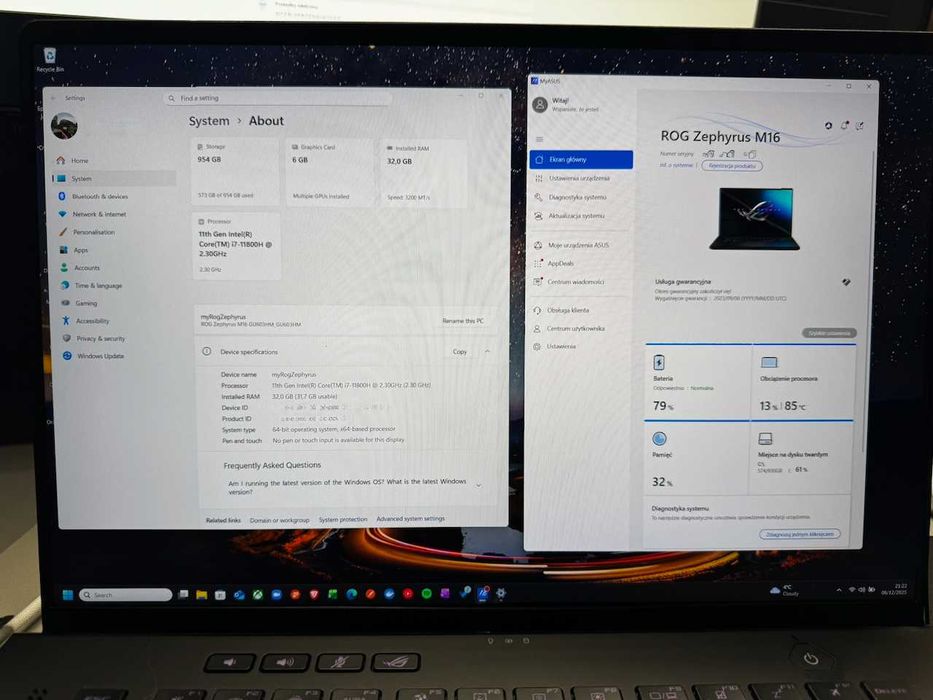ASUS ROG Zephyrus M16 | i7 | RTX 3060 | 32GB RAM | 1TB SSD | 165Hz