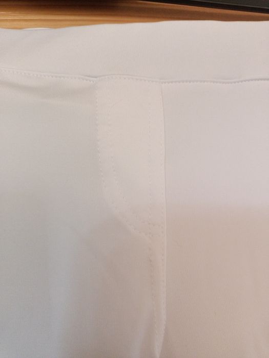 Legginsy białe z cyrkoniami 3/4