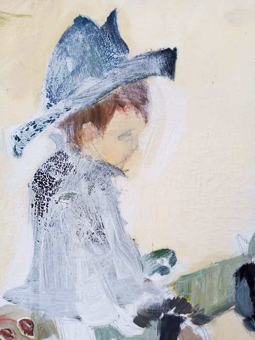 Mały rycerz uroczy obraz olejny na płótnie