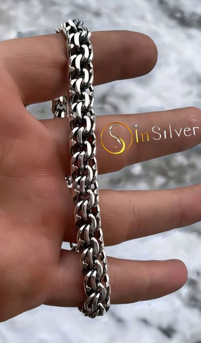 Срібний браслет 30г чоловічий, мужской серебряный браслет 925