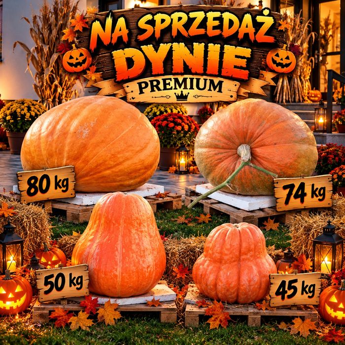 Dynie na sprzedaż duże, dynie na Halloween