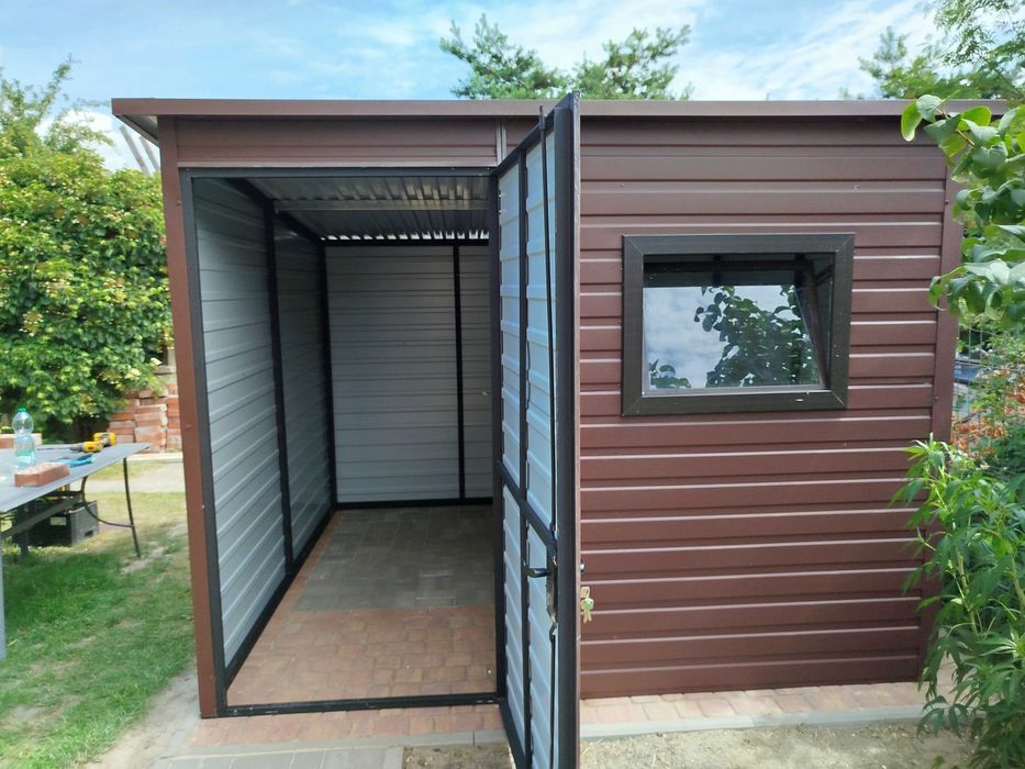 GARAŻ BLASZANY | Domek Ogrodowy | SCHOWEK BUDOWLANY|Wiatka – Maj-Blach