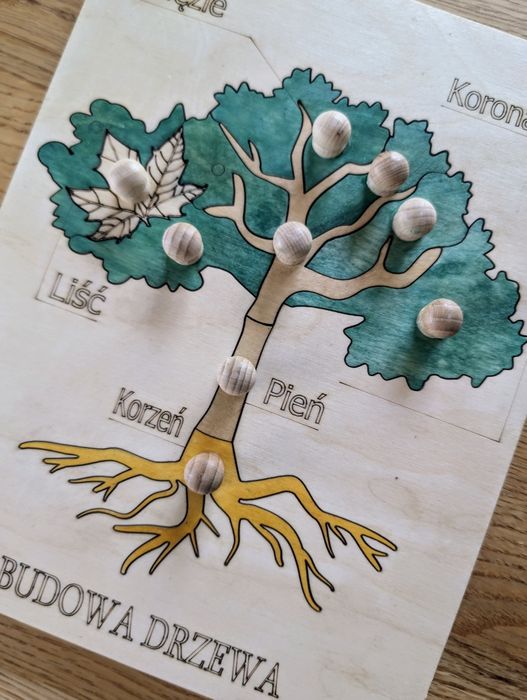 Układanka-puzzle budowa drzewa Montessori