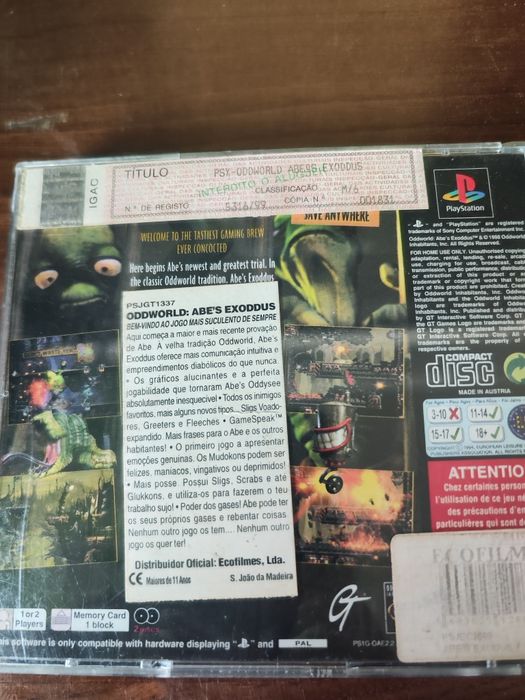 Oddworld Abes Exoddus Playstation 1