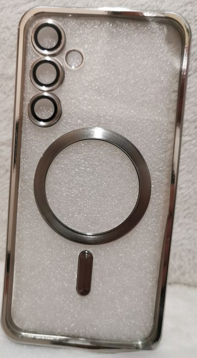 Samsung S23 FE Całkiem fajne Etui bezbarwne, srebrne i folia hydrożel