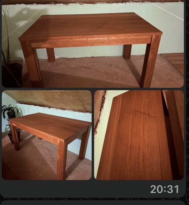 Stol do jadalni dab rustykalny