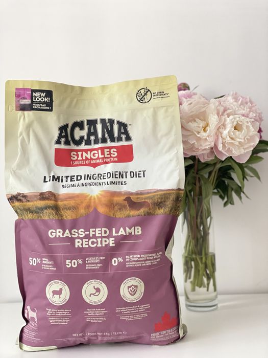 Корм Acana (Акана) Grass Fed Lamb- 2 кг 6кг 11- 17кг для собак з ягням