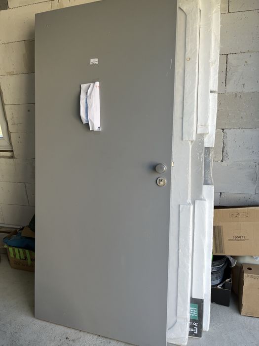 Skrzydło drzwiowe Porta 95,5x210 cm nowe biale/szare lewe bezprzylgowe