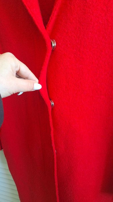 Płaszcz OUI – 52% Virgin Wool (Wełna Dziewicza) | Jak Nowy | Czerwony