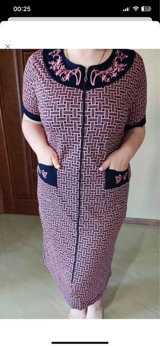 Літній трикотажний халат 50 52 54 56