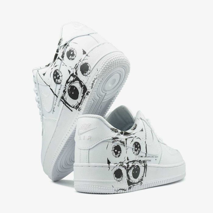 Кожаные кроссовки Nike Air Force 1 Low x Comme des Garçons Supreme