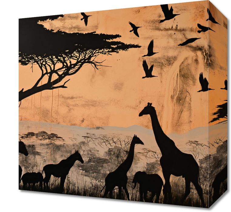 Obraz 30x30cm Zarysy z Sawanny