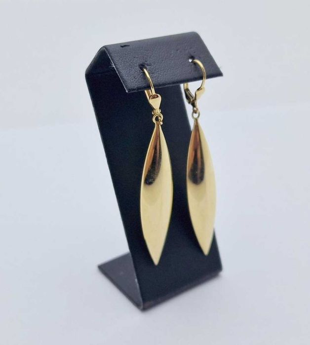 Piękne Długie Kolczyki Sople 3,42g 585p 6cm