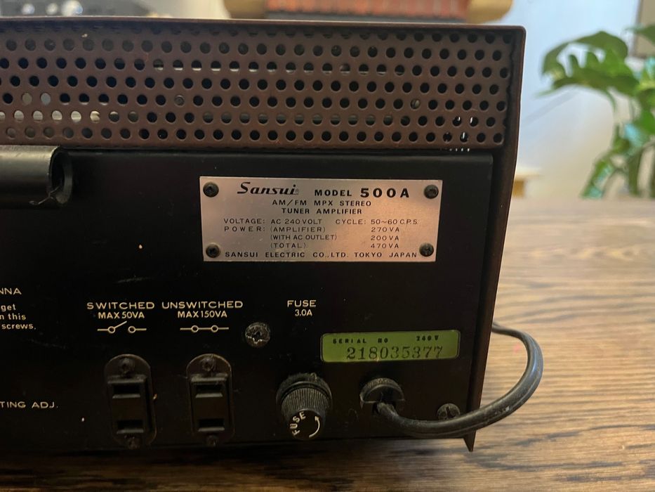 Sansui 500a amplituner lampowy